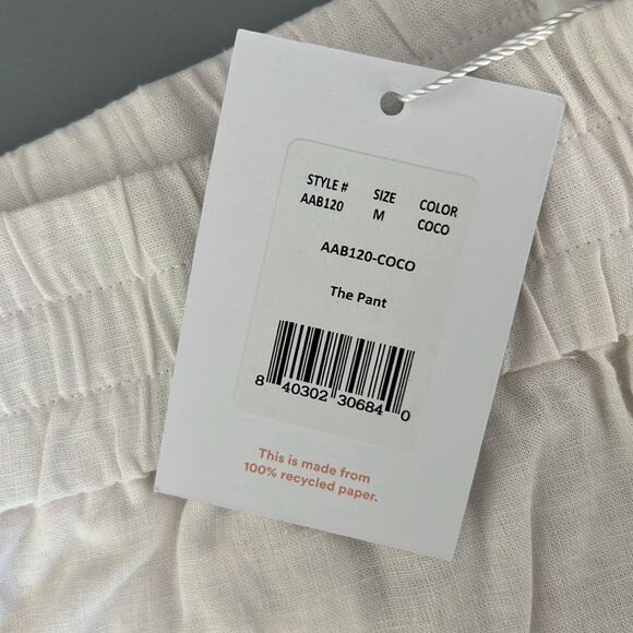 NWT Andie Swim The Madeira Pant - Linen Coco Size M - Picture 3 of 9